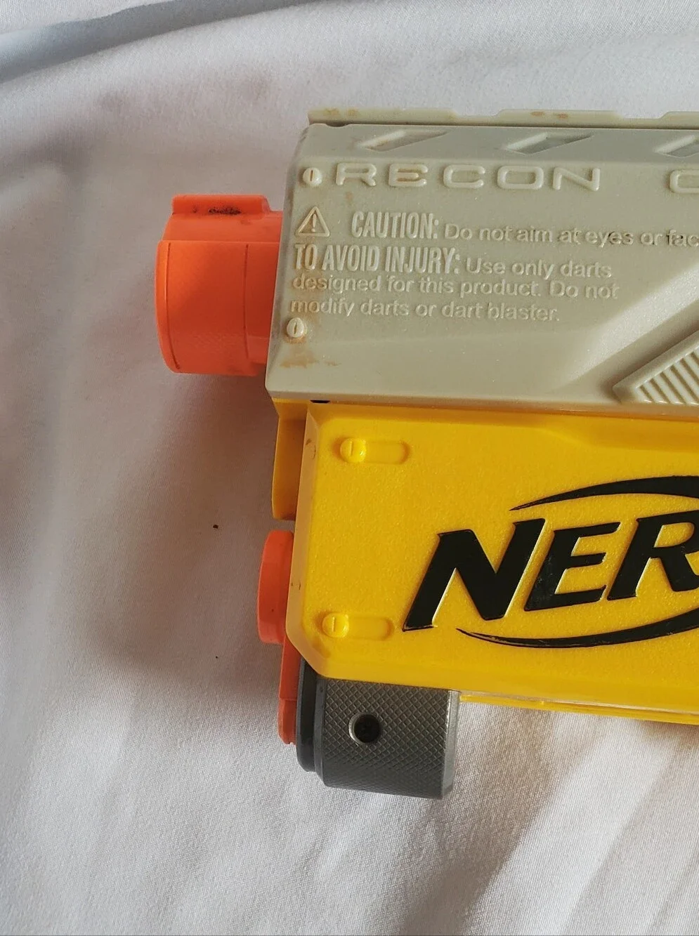 Nerf Vtg 2007 Recon CS-6 Yellow and Black Pump-Action Foam Blaster C-044A Hasbro